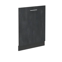 Vicco Geschirrspülblende "R-Line", Schwarz Beton, 60 cm ohne Arbeitsplatte