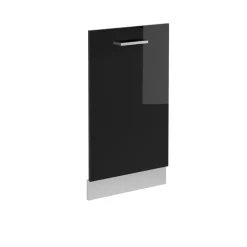 Vicco Geschirrspülblende "R-Line", Schwarz Hochglanz, 45 cm ohne Arbeitsplatte