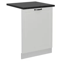 Vicco Geschirrspülblende R-Line, Geschirrspüler Fronttür, Weiß Landhaus, 60 cm, AP Anthrazit