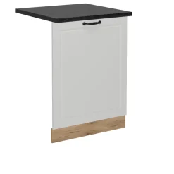 Vicco Geschirrspülblende R-Line, Geschirrspüler Fronttür, Weiß Landhaus, 60 cm, AP Anthrazit