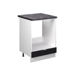 Vicco Herdumbauschrank "Fame-Line", Schwarz gestreift, 60 cm , AP Anthrazit