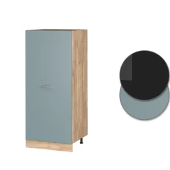 Vicco Herdumbauschrank R-Line, Küchenkommode, Blau-Grau/Goldkraft Eiche, 60 cm