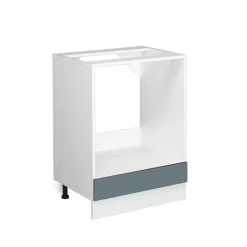 Vicco Herdumbauschrank "R-Line", Blau-Grau/Weiß, 60 cm ohne Arbeitsplatte