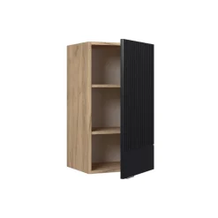 Vicco Hängeschrank Fame-Line, hängender Küchenschrank, Schwarz gestreift, 40 cm