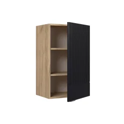 Vicco Hängeschrank Fame-Line, hängender Küchenschrank, Schwarz gestreift, 45 cm