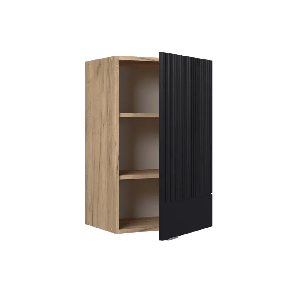 Vicco Hängeschrank Fame-Line, hängender Küchenschrank, Schwarz gestreift, 45 cm