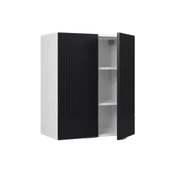 Vicco Hängeschrank Fame-Line, hängender Küchenschrank, Schwarz gestreift, 60 cm