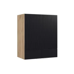 Vicco Hängeschrank Fame-Line, hängender Küchenschrank, Schwarz gestreift, 60 cm