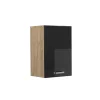Vicco Hängeschrank R-Line, hängender Küchenschrank, Schwarz Hochglanz/Goldkraft Eiche, 40 cm