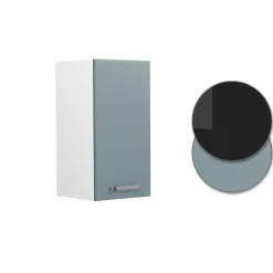 Vicco Hängeschrank R-Line, hängender Küchenschrank, Blau-Grau/Weiß, 30 cm