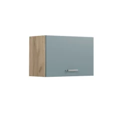 Vicco Hängeschrank R-Line, hängender Küchenschrank, Blau-Grau/Goldkraft Eiche, 60 cm Flach