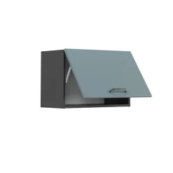 Vicco Hängeschrank R-Line, hängender Küchenschrank, Blau-Grau/Anthrazit, 60 cm Flach
