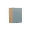 Vicco Hängeschrank R-Line, hängender Küchenschrank, Blau-Grau/Goldkraft Eiche, 45 cm