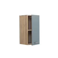 Vicco Hängeschrank R-Line, hängender Küchenschrank, Blau-Grau/Goldkraft Eiche, 30 cm