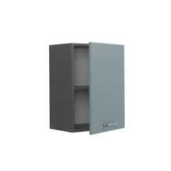 Vicco Hängeschrank R-Line, hängender Küchenschrank, Blau-Grau/Anthrazit, 45 cm