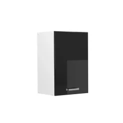Vicco Hängeschrank R-Line, hängender Küchenschrank, Schwarz Hochglanz/Weiß, 40 cm