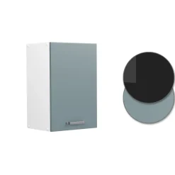 Vicco Hängeschrank R-Line, hängender Küchenschrank, Blau-Grau/Weiß, 40 cm