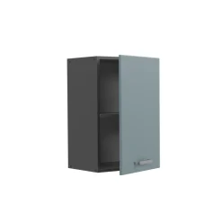 Vicco Hängeschrank R-Line, hängender Küchenschrank, Blau-Grau/Anthrazit, 40 cm