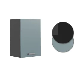 Vicco Hängeschrank R-Line, hängender Küchenschrank, Blau-Grau/Anthrazit, 40 cm