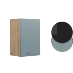 Vicco Hängeschrank R-Line, hängender Küchenschrank, Blau-Grau/Goldkraft Eiche, 40 cm
