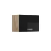 Vicco Hängeschrank "R-Line", Schwarz Hochglanz/Goldkraft Eiche, 60 cm Flach