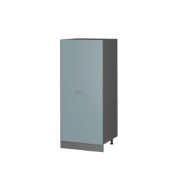 Vicco Hochschrank R-Line, Küchenkommode, Blau-Grau/Anthrazit, 60 cm