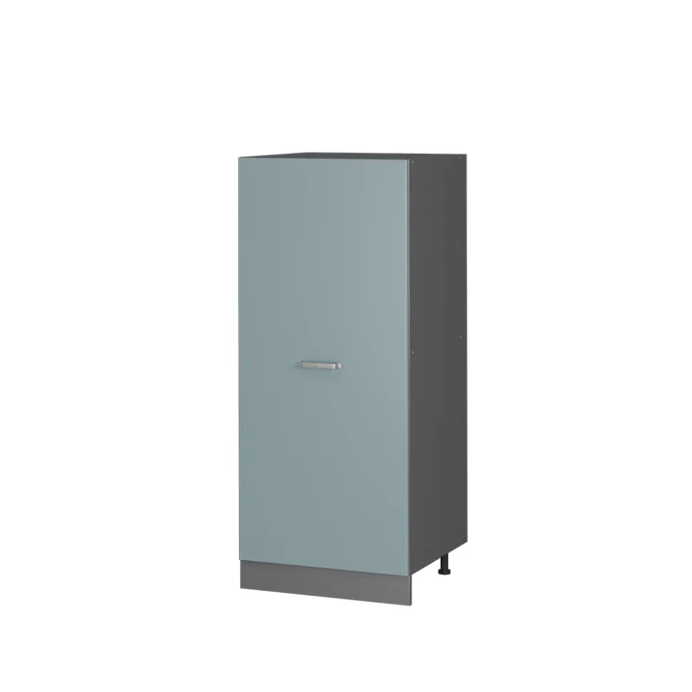 Vicco Hochschrank R-Line, Küchenkommode, Blau-Grau/Anthrazit, 60 cm