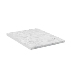 Vicco Küchenarbeitsplatte R-Line, Küchen Arbeitsplatten, Marmor Weiß, 45 cm