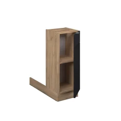 Vicco Kücheninsel "Fame-Line", Schwarz gestreift, 30 cm ohne Arbeitsplatte