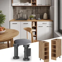 Vicco Küchenregal R-Line, offener Küchenschrank, Goldkraft Eiche, 25 cm ohne Arbeitsplatte