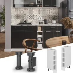 Vicco Küchenregal R-Line, offener Küchenschrank, Weiß, 15 cm ohne Arbeitsplatte