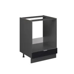 Vicco Küchenschränke "Fame-Line", Schwarz gestreift, 60 cm ohne Arbeitsplatte