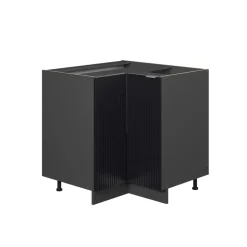 Vicco Küchenschränke "Fame-Line", Schwarz gestreift, 80.5 cm ohne Arbeitsplatte