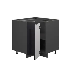 Vicco Küchenschränke "Fame-Line", Schwarz gestreift, 80.5 cm ohne Arbeitsplatte