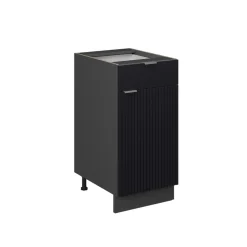 Vicco Küchenschränke "Fame-Line", Schwarz gestreift, 40 cm ohne Arbeitsplatte