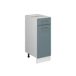 Vicco Küchenunterschrank "R-Line", Blau-Grau/Weiß, 30 cm ohne Arbeitsplatte