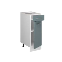 Vicco Küchenunterschrank "R-Line", Blau-Grau/Weiß, 30 cm ohne Arbeitsplatte