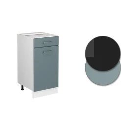 Vicco Küchenunterschrank R-Line, Schubladenschrank für die Küche, Blau-Grau, 40 cm ohne Arbeitsplatte