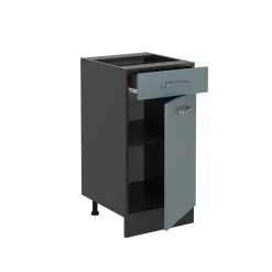 Vicco Küchenunterschrank R-Line, Schubladenschrank für die Küche, Blau-Grau, 40 cm ohne Arbeitsplatte