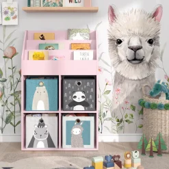 Vicco Kinderregal Rosa Luigi ohne Faltboxen - 72x114x31 cm aus Spanplatte - Bücherregal ideal fürs Kinderzimmer, perfekte Ordnung für Lieblingsbücher und Spielzeuge