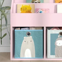 Vicco Kinderregal Rosa Luigi ohne Faltboxen - 72x79x31 cm hergestellt aus Spanplatte - Bücherregal für Familien mit Kids, Cleveres Möbel für kreative Spielstunden