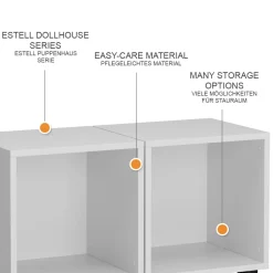 Vicco Kinderregal Weiß Estell 2-er Set - 36x38x32 cm gefertigt aus Spanplatte - Bücherregal für Kinder, platzsparende Lösung für Aufbewahrung