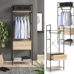 Vicco Kleiderschrank "Enya", Holz, 60 x 180 cm mit Schublade