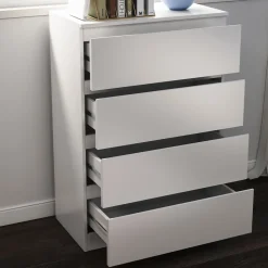 Vicco Kommode Calisto, Kommodenschrank, Weiß/Weiß, 70 x 102 cm