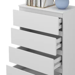 Vicco Kommode Calisto, Kommodenschrank, Weiß/Weiß, 70 x 102 cm