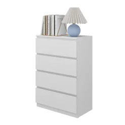 Vicco Kommode Calisto, Kommodenschrank, Weiß/Weiß, 70 x 102 cm