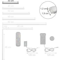 Vicco LED System , Weiß, 30 cm