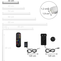 Vicco LED System , Weiß, 30 cm mit Starterpaket