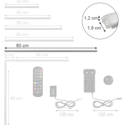 Vicco LED System, LED-Streifen, Weiß, 80 cm