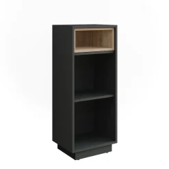 Vicco Midischrank Anthrazit/Sonoma Beatrice 38x93x30 cm - Aufbewahrungsschrank, Viel Stauraum für Handtücher, Kosmetik & Pflegeprodukte